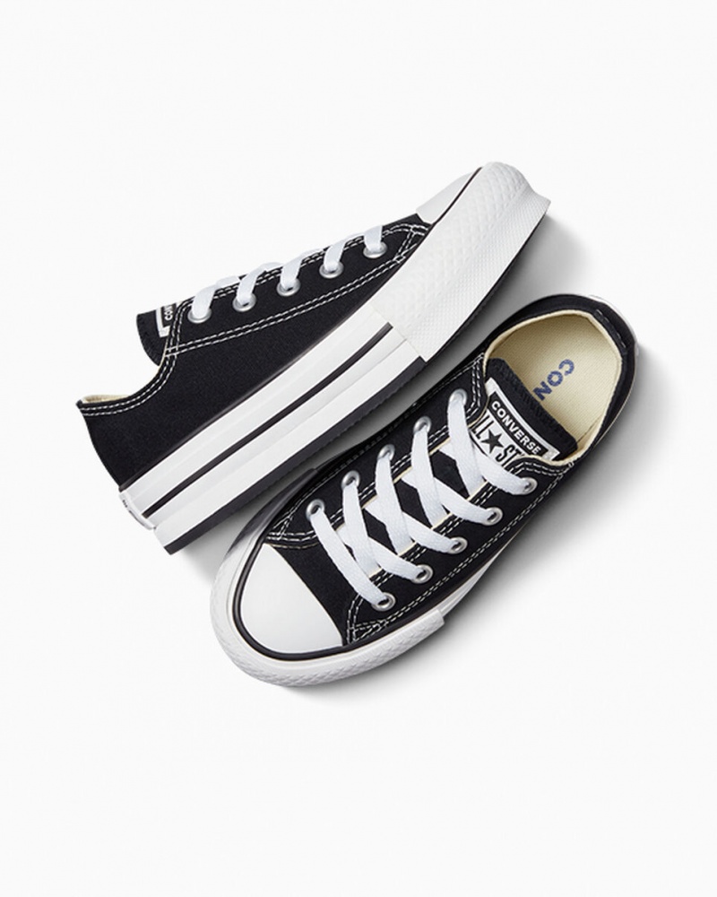 Converse Chuck Taylor All Star Lift Platform Fekete Fehér Fekete | 409ZBXKEL