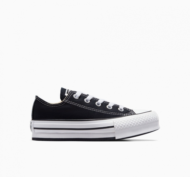 Converse Chuck Taylor All Star Lift Platform Fekete Fehér Fekete | 409ZBXKEL