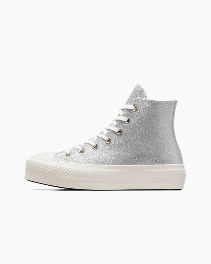 Converse Chuck Taylor All Star Lift Platform Glitter Titán | 369NJTCDF