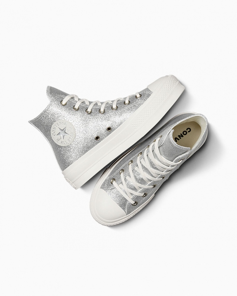 Converse Chuck Taylor All Star Lift Platform Glitter Titán | 369NJTCDF