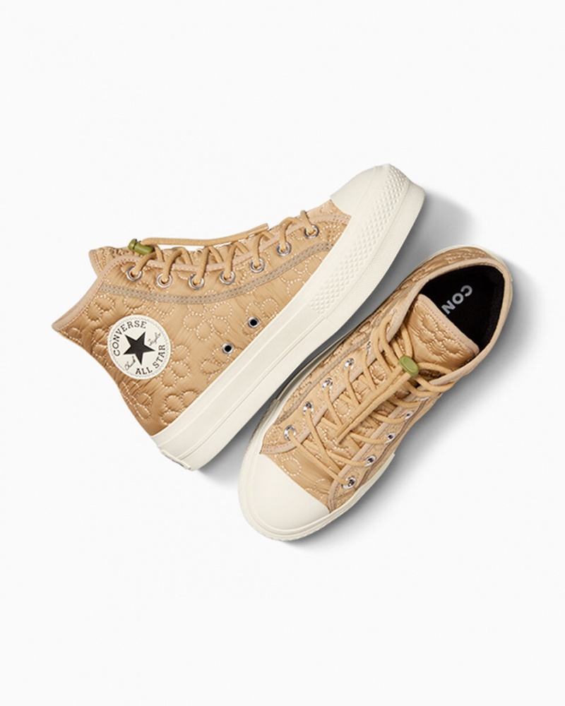 Converse Chuck Taylor All Star Lift Platform Steppelt Khaki | 573WAGZEN