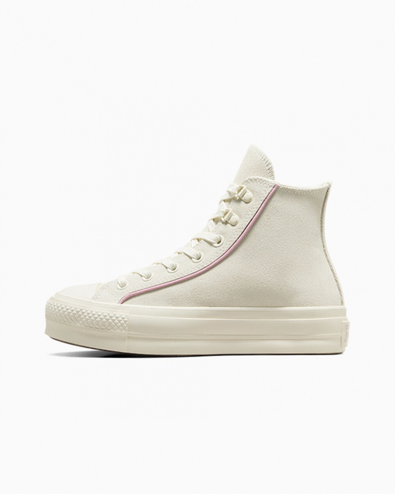 Converse Chuck Taylor All Star Lift Platform Velúr Egret / Phantom Violet / Egret | 562PTEGSQ