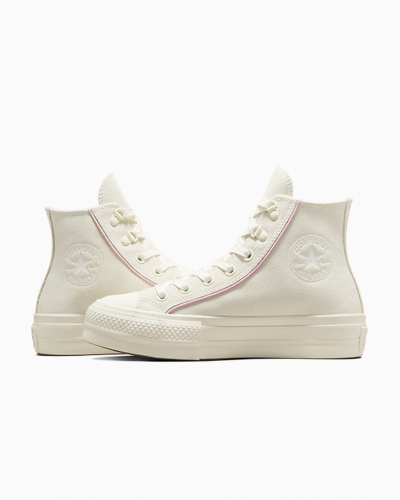 Converse Chuck Taylor All Star Lift Platform Velúr Egret / Phantom Violet / Egret | 562PTEGSQ