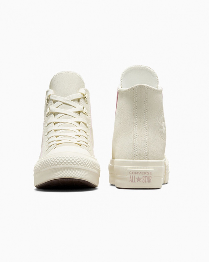 Converse Chuck Taylor All Star Lift Platform Velúr Egret / Phantom Violet / Egret | 562PTEGSQ