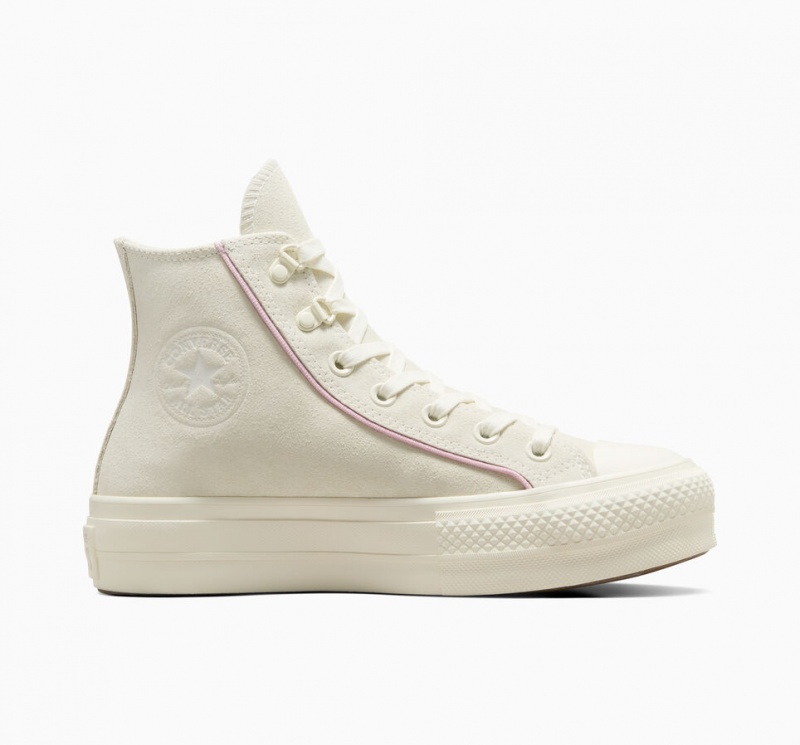 Converse Chuck Taylor All Star Lift Platform Velúr Egret / Phantom Violet / Egret | 562PTEGSQ