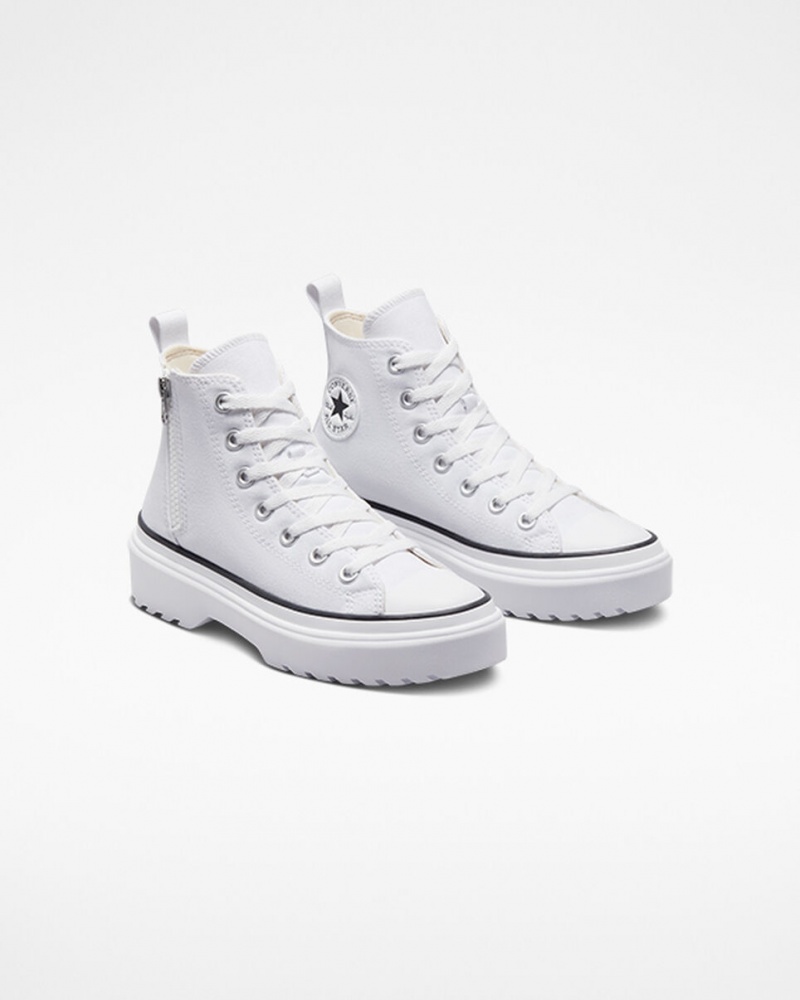 Converse Chuck Taylor All Star Lugged Lift Platform Vászon Fehér Fehér Fekete | 164RYNUHT