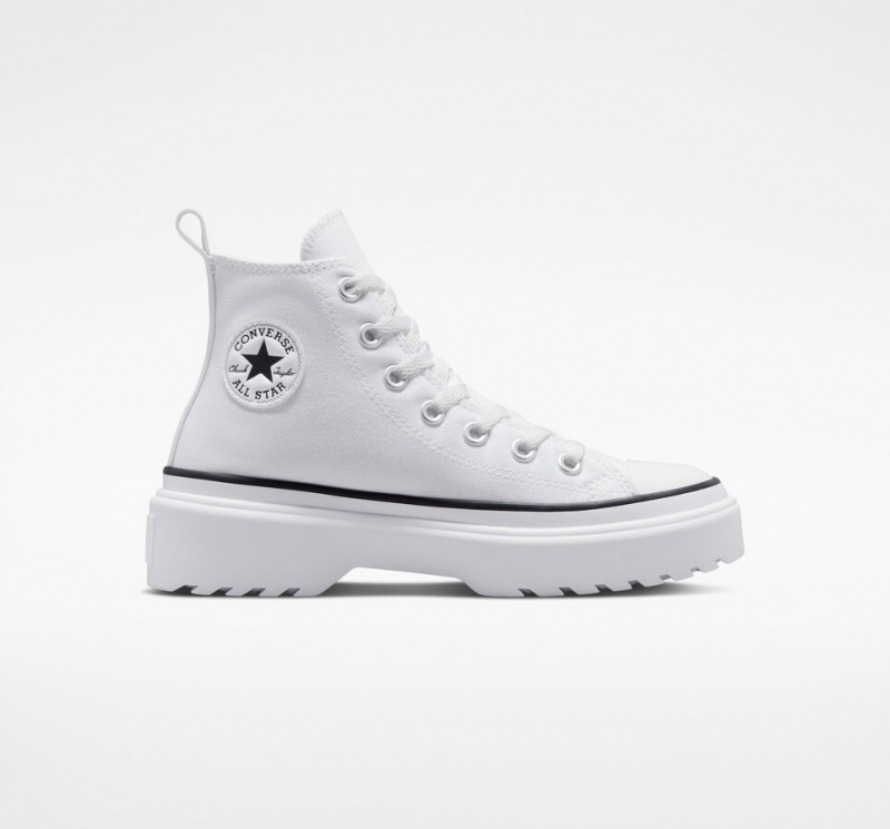 Converse Chuck Taylor All Star Lugged Lift Platform Vászon Fehér Fehér Fekete | 164RYNUHT