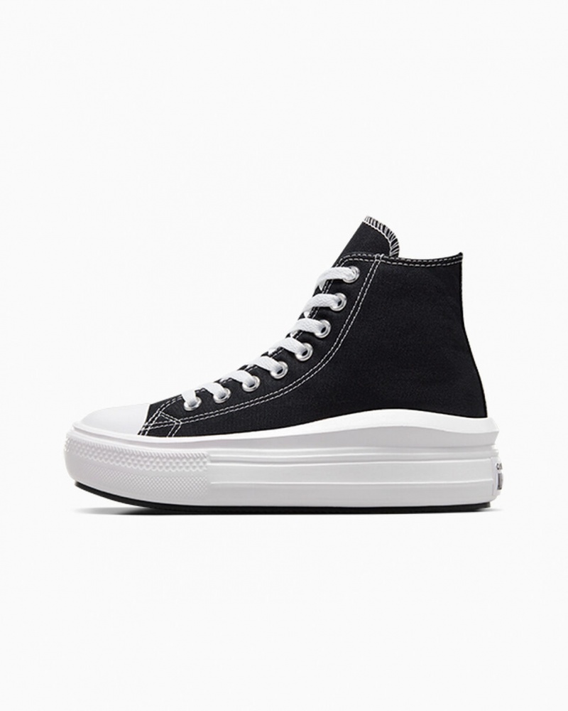 Converse Chuck Taylor All Star Move Platform Fekete Fehér | 059PRZXAV