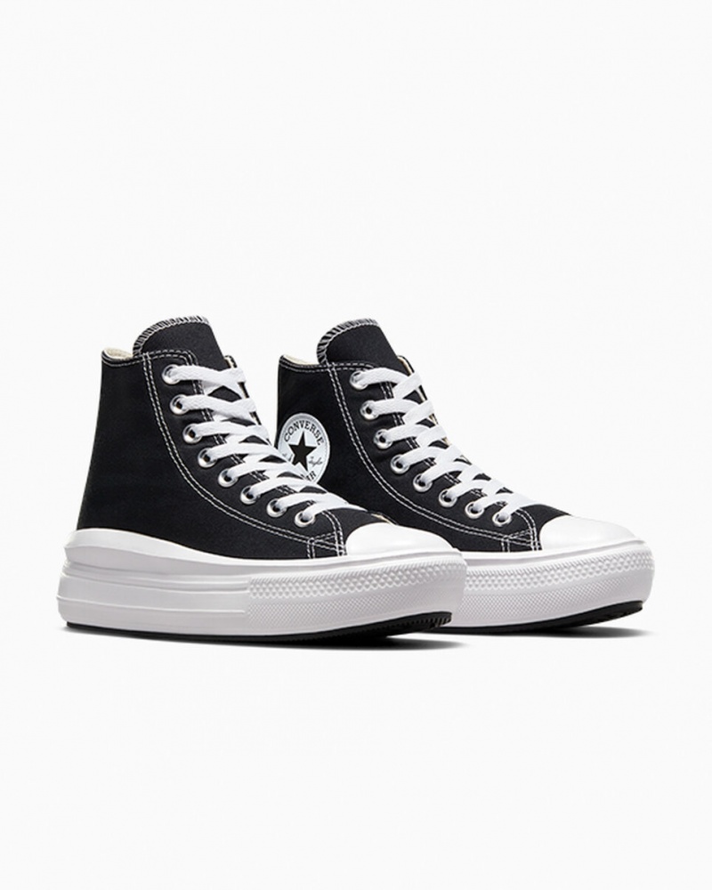 Converse Chuck Taylor All Star Move Platform Fekete Fehér | 059PRZXAV