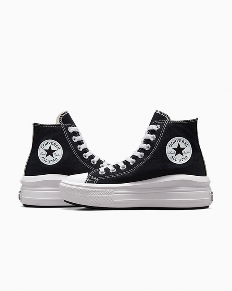 Converse Chuck Taylor All Star Move Platform Fekete Fehér | 059PRZXAV