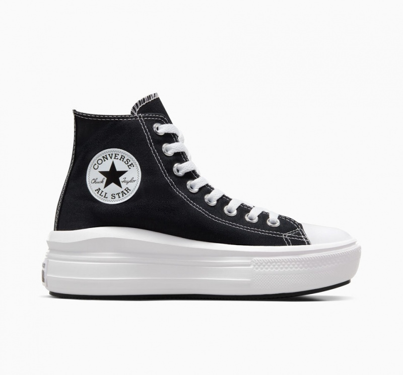 Converse Chuck Taylor All Star Move Platform Fekete Fehér | 412KRVPAS