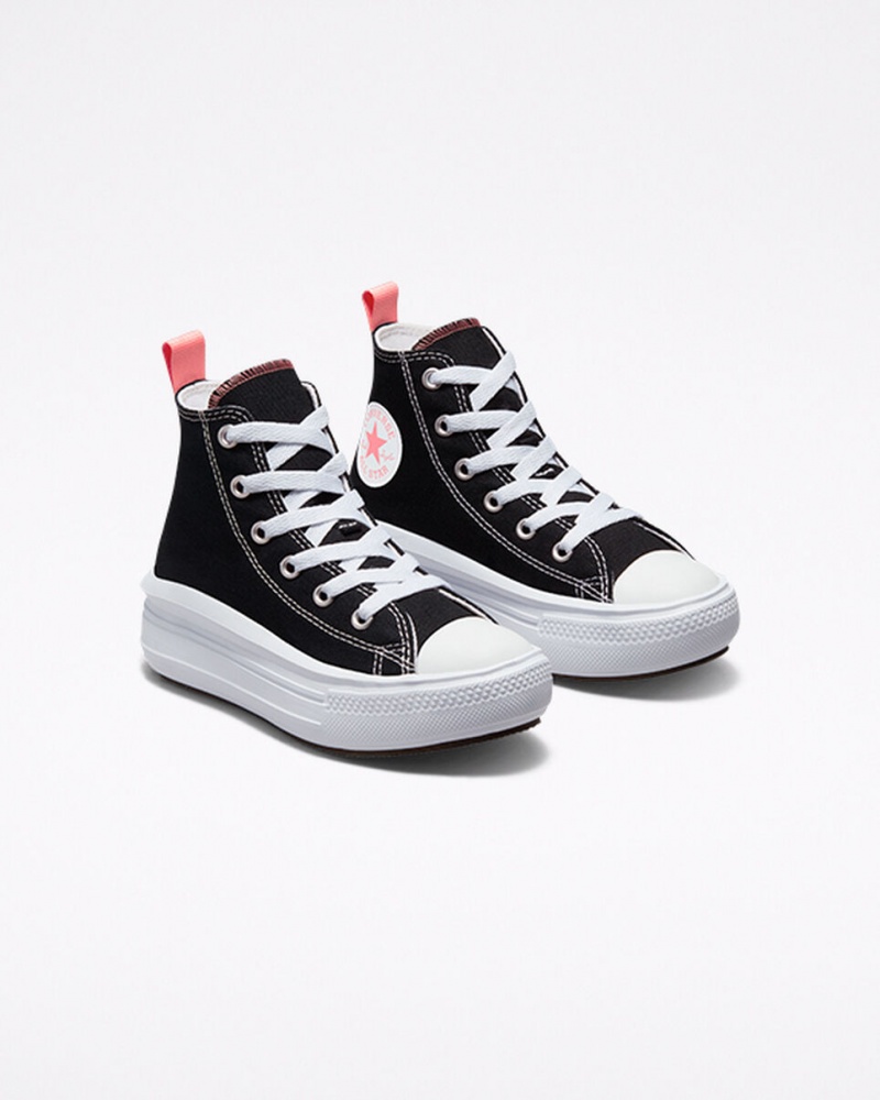 Converse Chuck Taylor All Star Move Platform Fekete Rózsaszín Fehér | 951ASLQFH