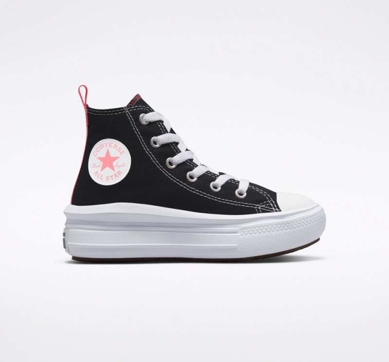 Converse Chuck Taylor All Star Move Platform Fekete Rózsaszín Fehér | 951ASLQFH