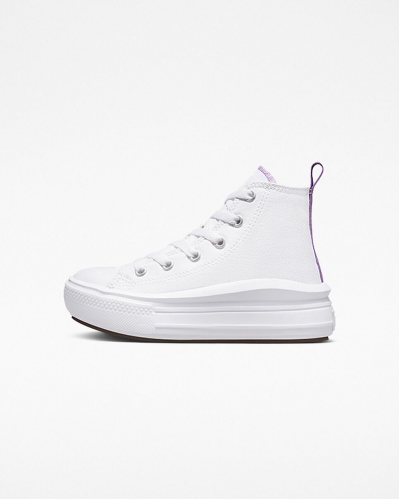 Converse Chuck Taylor All Star Move Platform Fehér Lila Fehér | 216HZEBQW