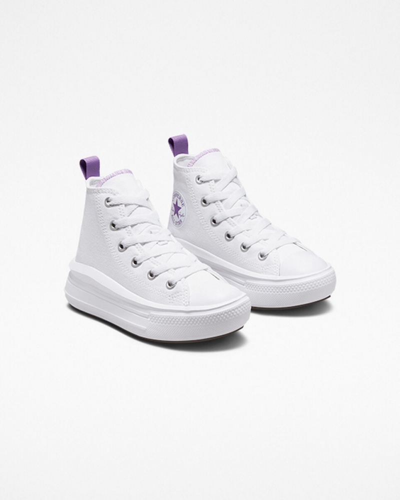 Converse Chuck Taylor All Star Move Platform Fehér Lila Fehér | 216HZEBQW