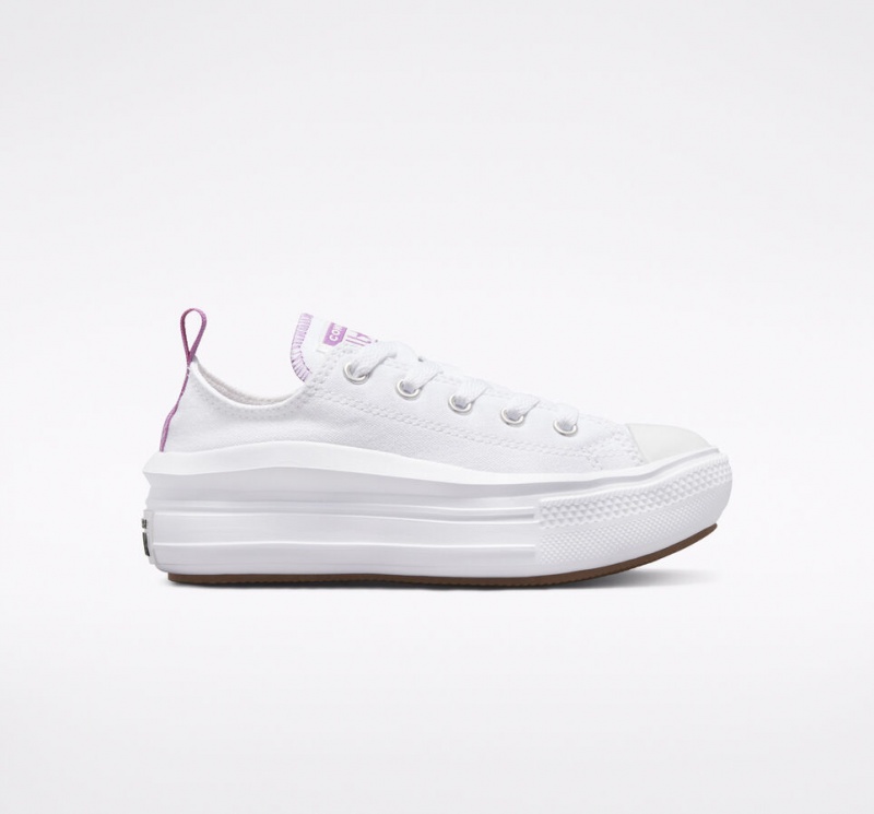 Converse Chuck Taylor All Star Move Platform Fehér Lila Fehér | 271REWXGK