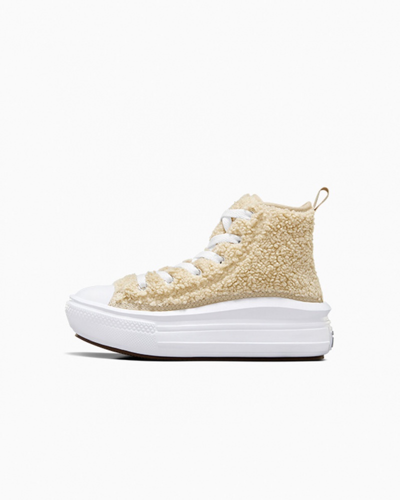 Converse Chuck Taylor All Star Move Platform Sherpa Fehér Fekete | 325PBJQUD