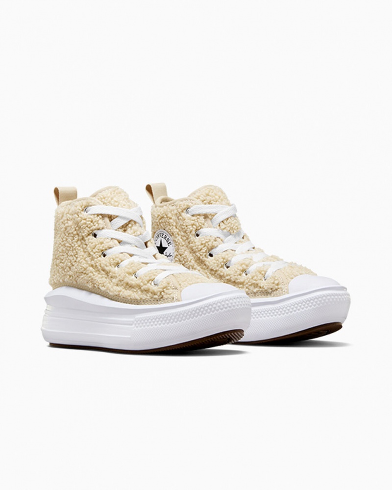 Converse Chuck Taylor All Star Move Platform Sherpa Fehér Fekete | 325PBJQUD