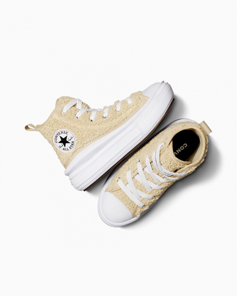 Converse Chuck Taylor All Star Move Platform Sherpa Fehér Fekete | 325PBJQUD