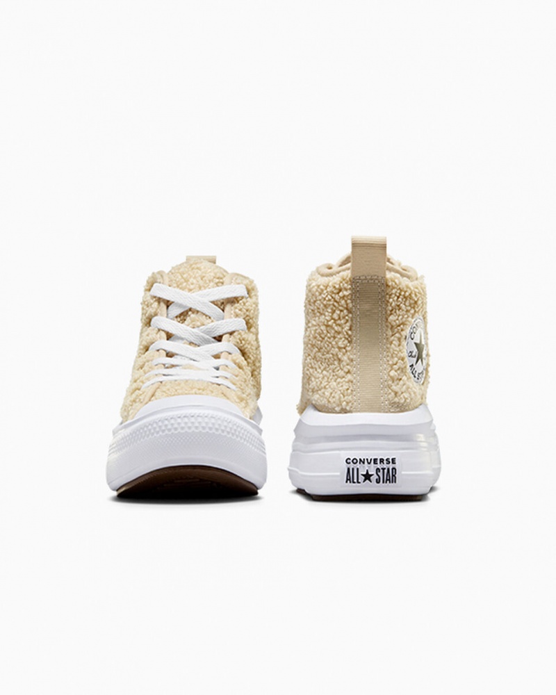 Converse Chuck Taylor All Star Move Platform Sherpa Fehér Fekete | 325PBJQUD