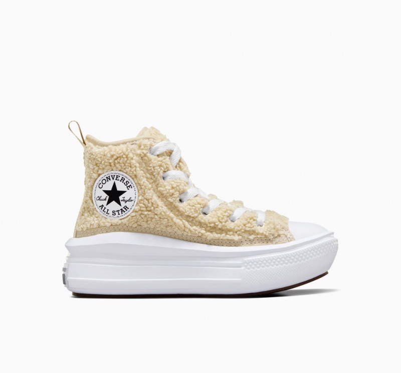 Converse Chuck Taylor All Star Move Platform Sherpa Fehér Fekete | 325PBJQUD