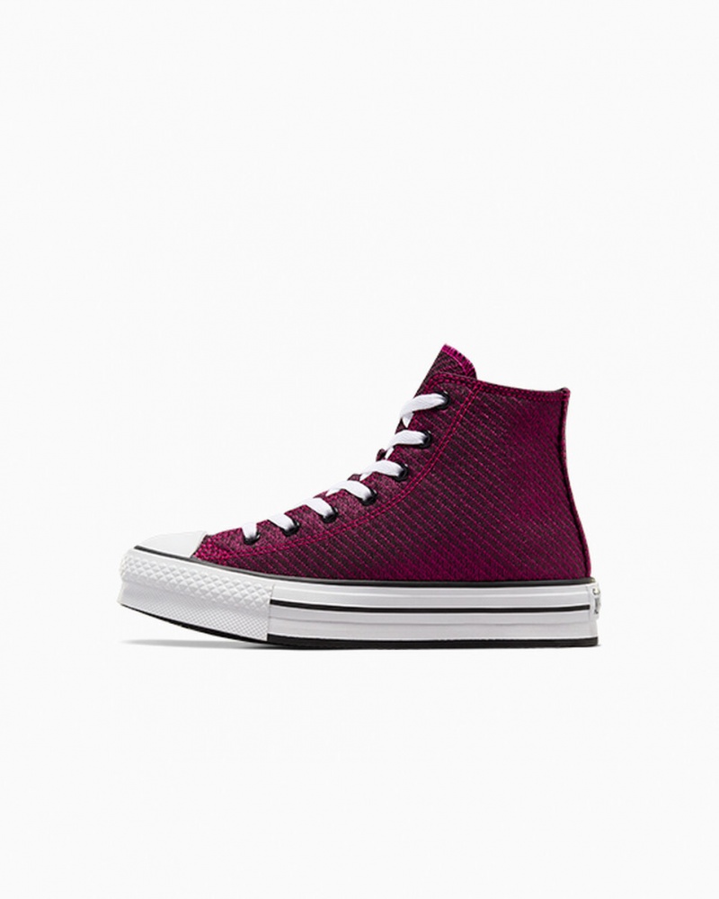 Converse Chuck Taylor All Star Platform Lift Sparkle Rózsaszín Fehér Fekete | 279QOJPAC