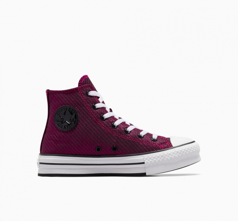 Converse Chuck Taylor All Star Platform Lift Sparkle Rózsaszín Fehér Fekete | 279QOJPAC