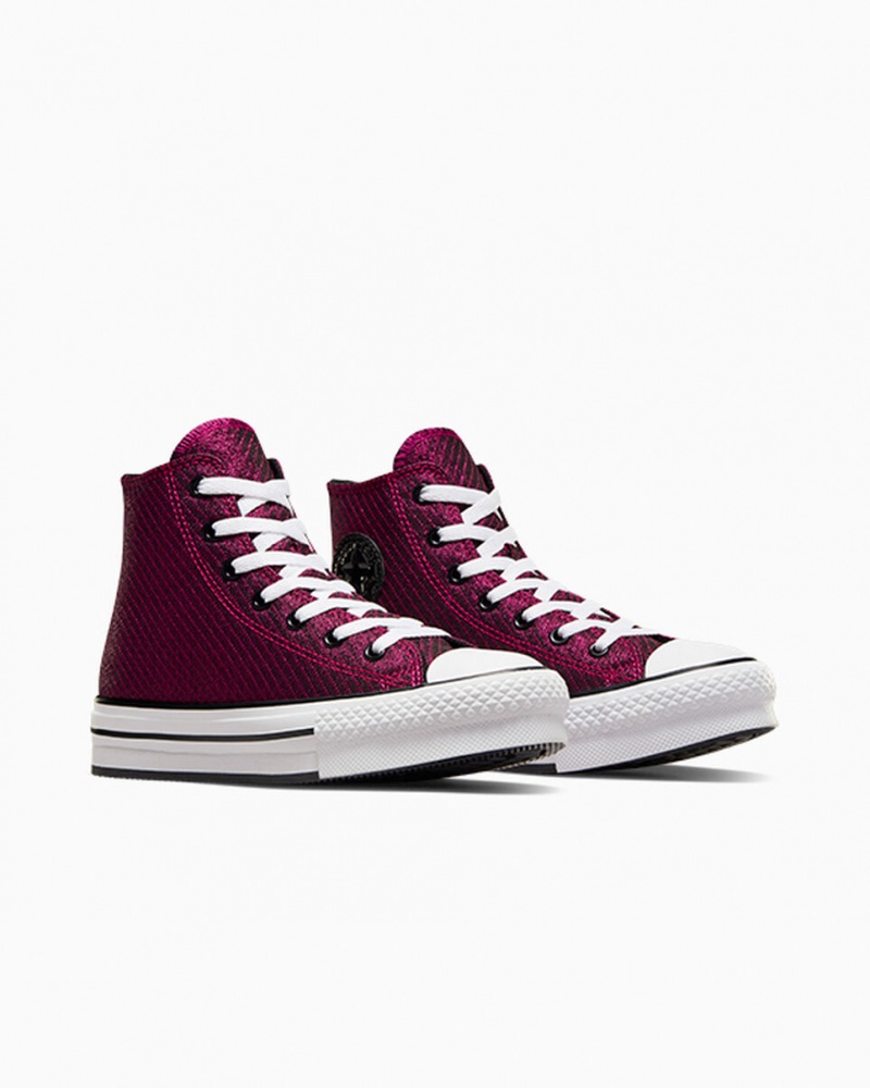 Converse Chuck Taylor All Star Platform Lift Sparkle Rózsaszín Fehér Fekete | 246JCTMGY