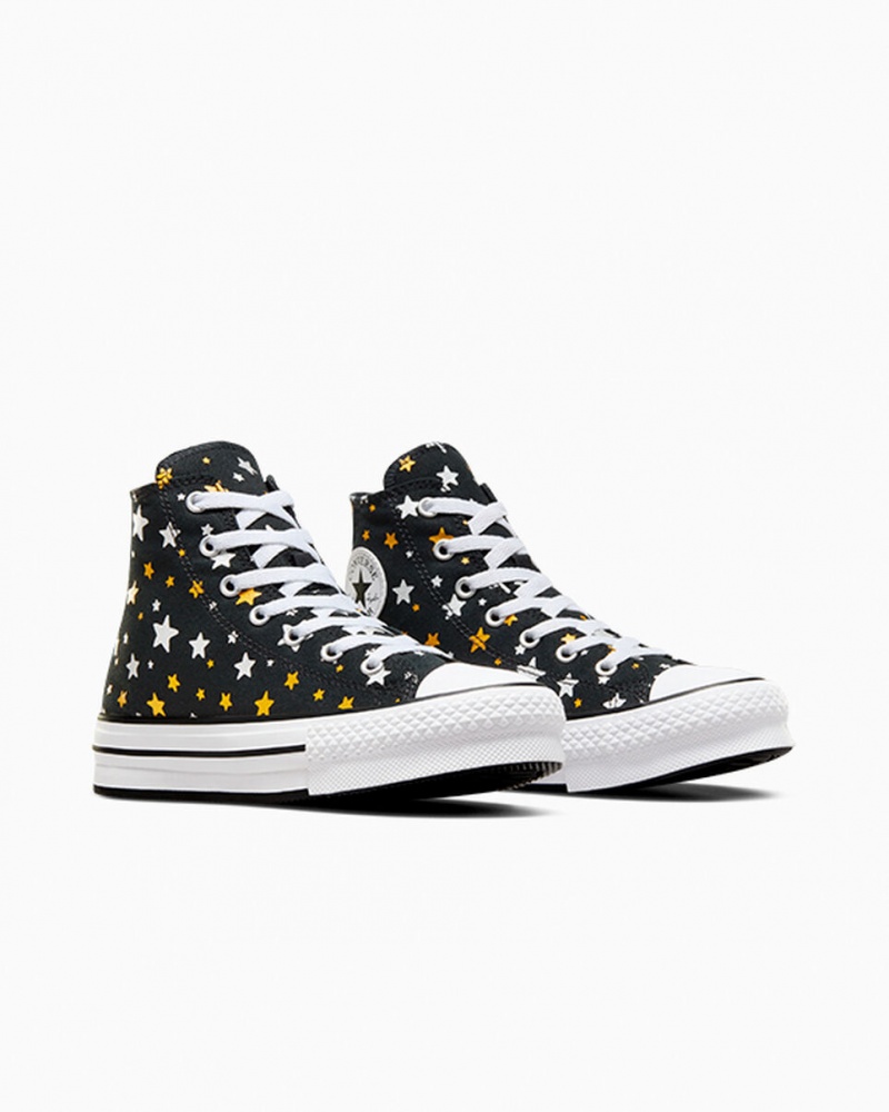 Converse Chuck Taylor All Star Platform Lift Sparkle Fekete Titán Arany | 425IPCGUF