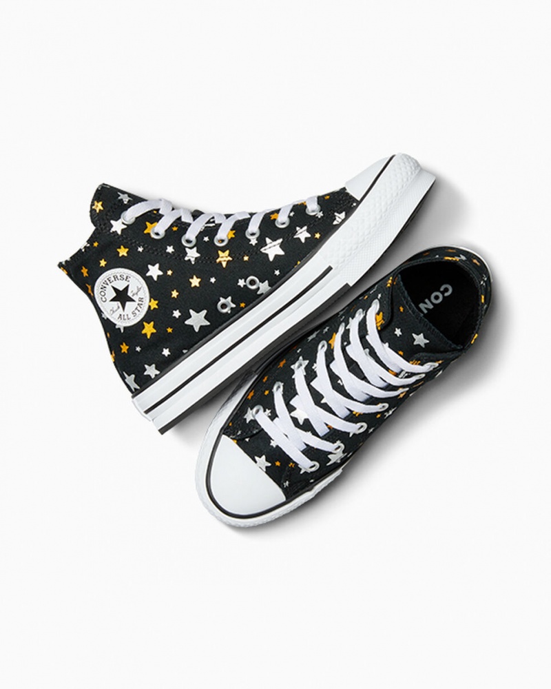 Converse Chuck Taylor All Star Platform Lift Sparkle Fekete Titán Arany | 425IPCGUF