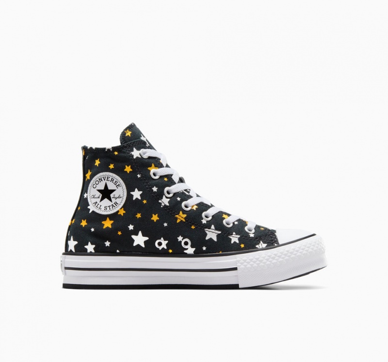 Converse Chuck Taylor All Star Platform Lift Sparkle Fekete Titán Arany | 425IPCGUF