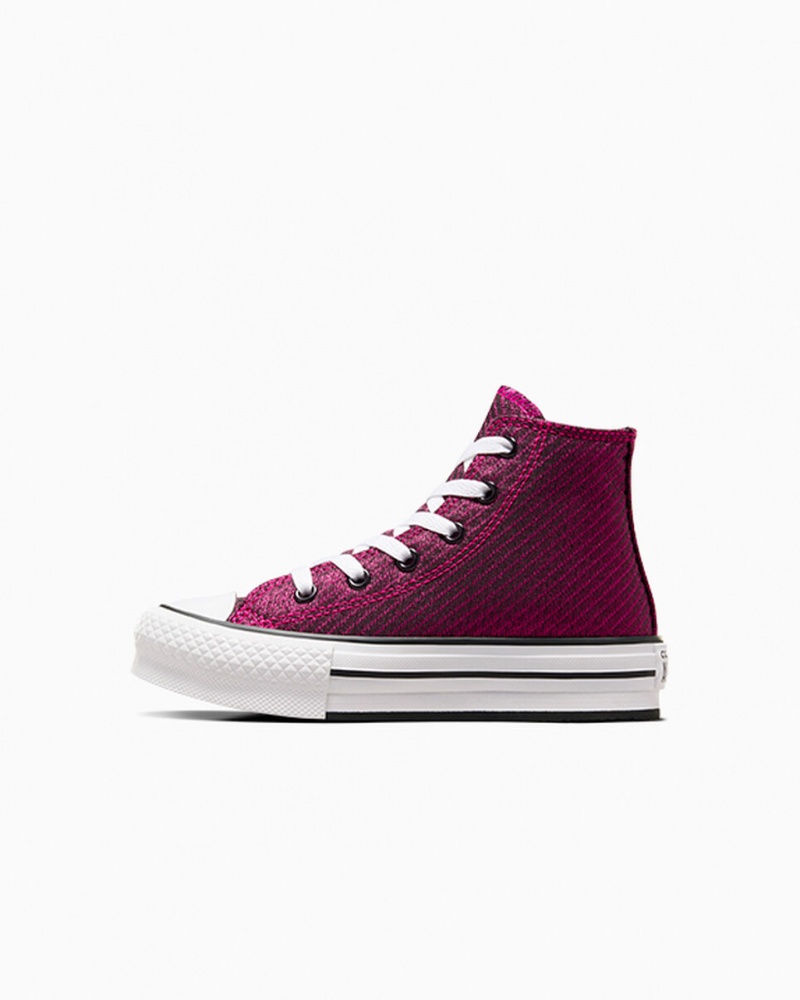 Converse Chuck Taylor All Star Platform Lift Sparkle Rózsaszín Fehér Fekete | 098HXVLEK