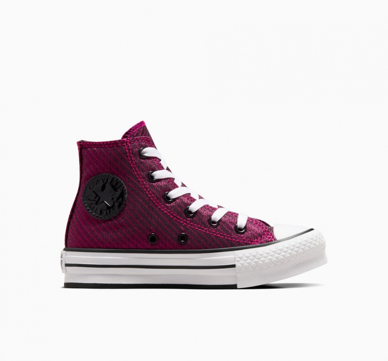 Converse Chuck Taylor All Star Platform Lift Sparkle Rózsaszín Fehér Fekete | 098HXVLEK