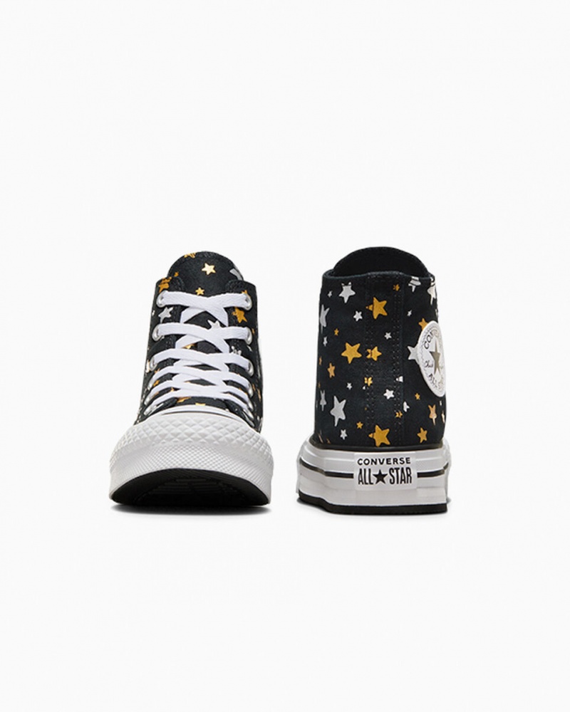 Converse Chuck Taylor All Star Platform Lift Sparkle Fekete Titán Arany | 895TPNGRB