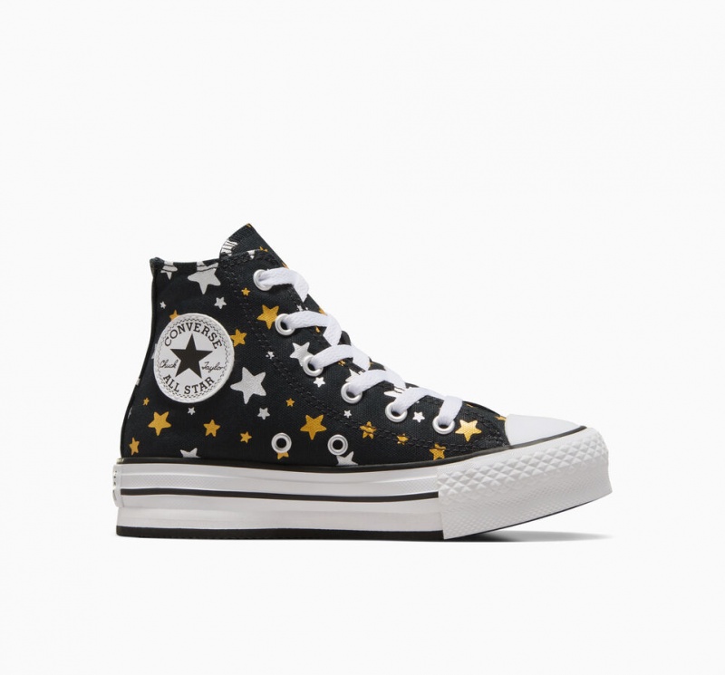 Converse Chuck Taylor All Star Platform Lift Sparkle Fekete Titán Arany | 895TPNGRB