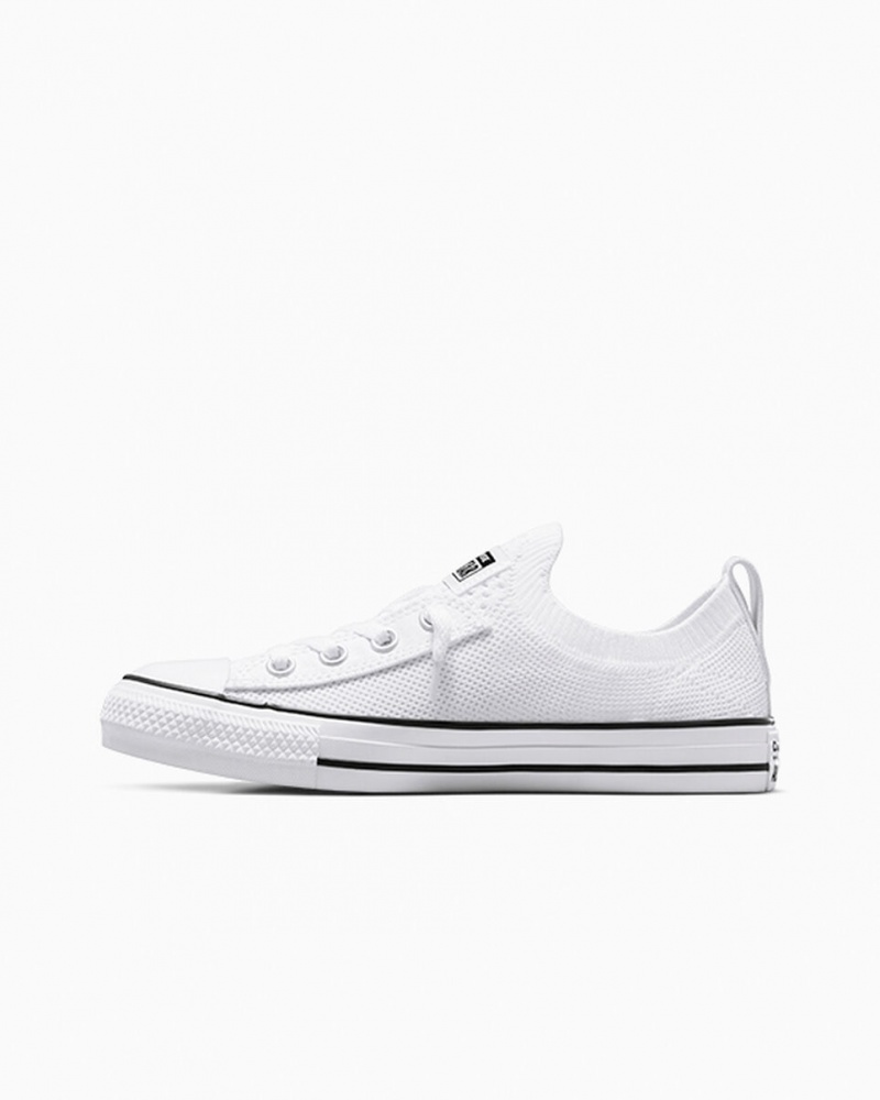 Converse Chuck Taylor All Star Shoreline Knit Slip Fehér Fekete Fehér | 215MFWSOY