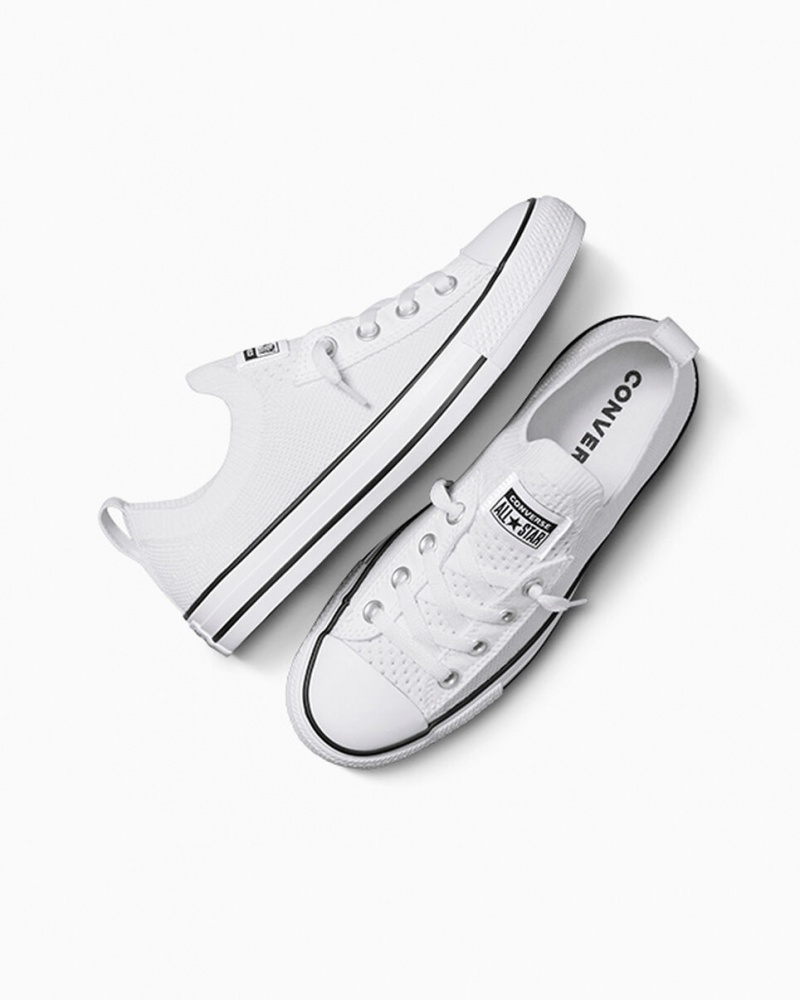 Converse Chuck Taylor All Star Shoreline Knit Slip Fehér Fekete Fehér | 215MFWSOY