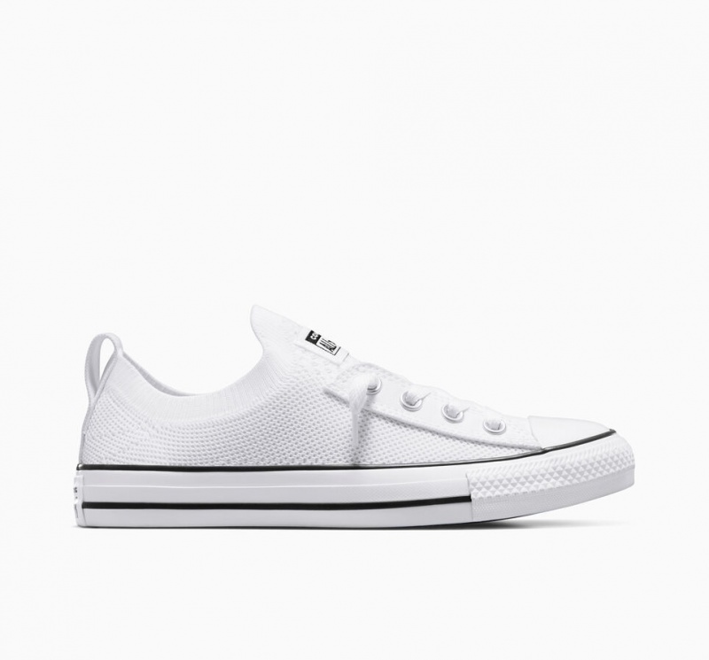 Converse Chuck Taylor All Star Shoreline Knit Slip Fehér Fekete Fehér | 215MFWSOY