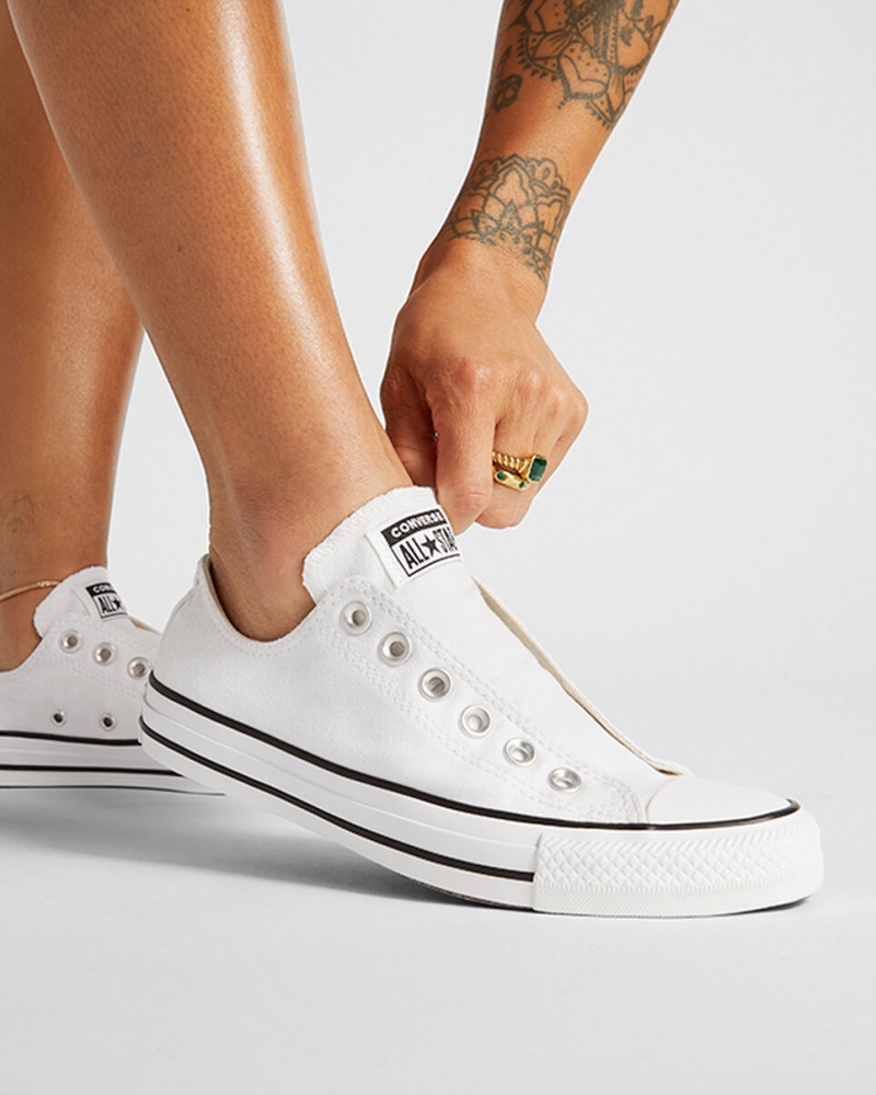 Converse Chuck Taylor All Star Slip Fehér Fekete Fehér | 605BTCEGS