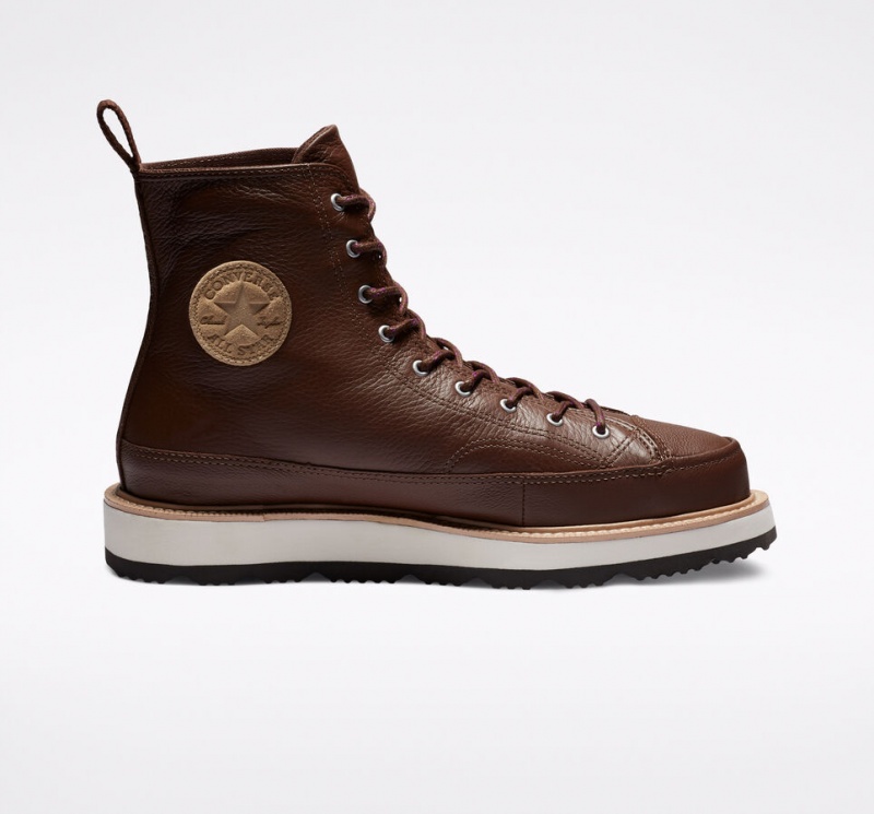 Converse Chuck Taylor Crafted Boot Csokoládé Világos Fekete | 637JVAQBL