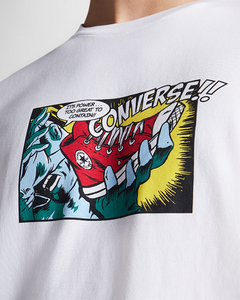 Converse Comic T-Shirt Fehér | 540INQTAW