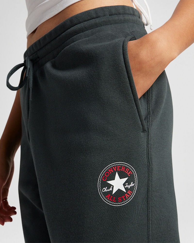 Converse Converse Go-To All Star Patch Standard-Fit Fleece Sweatpants Zöld | 764FZYBCW