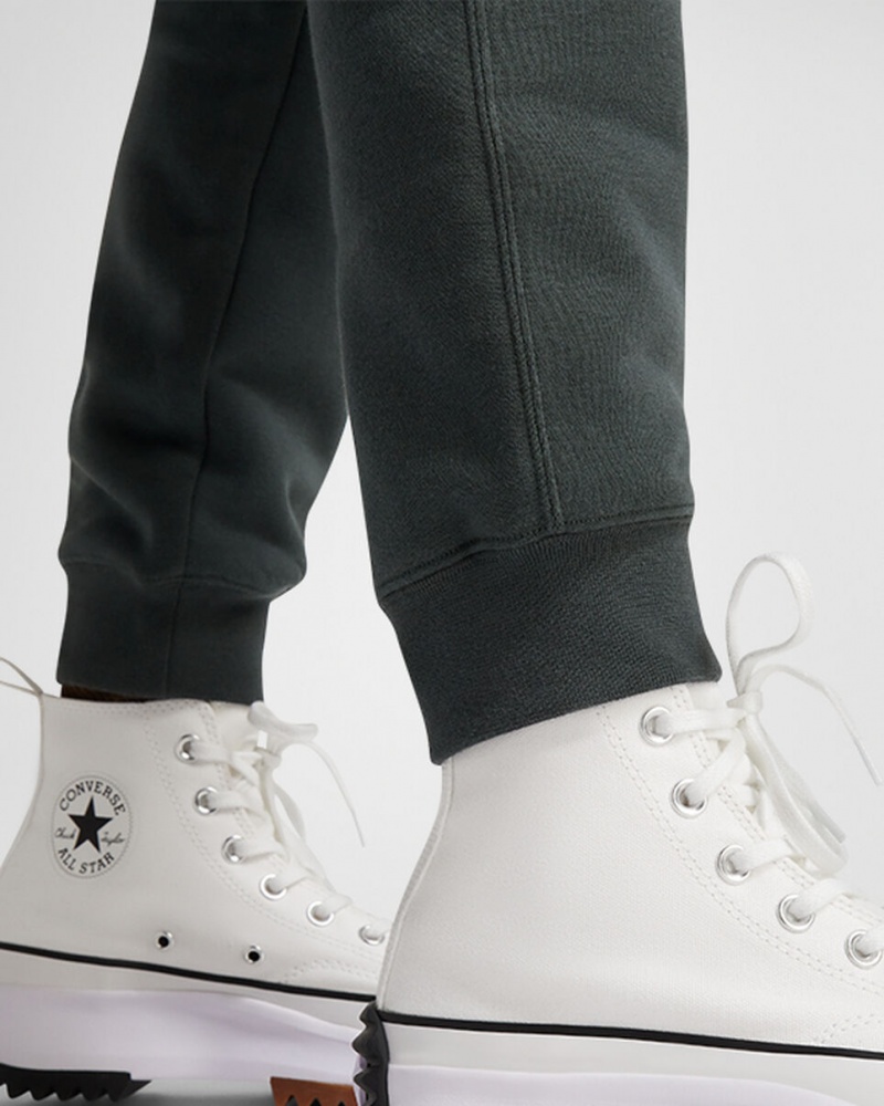 Converse Converse Go-To All Star Patch Standard-Fit Fleece Sweatpants Zöld | 764FZYBCW