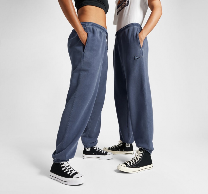 Converse Converse Go-To Sneaker Patch Loose-Fit Sweatpants Kék | 850TJHDMN