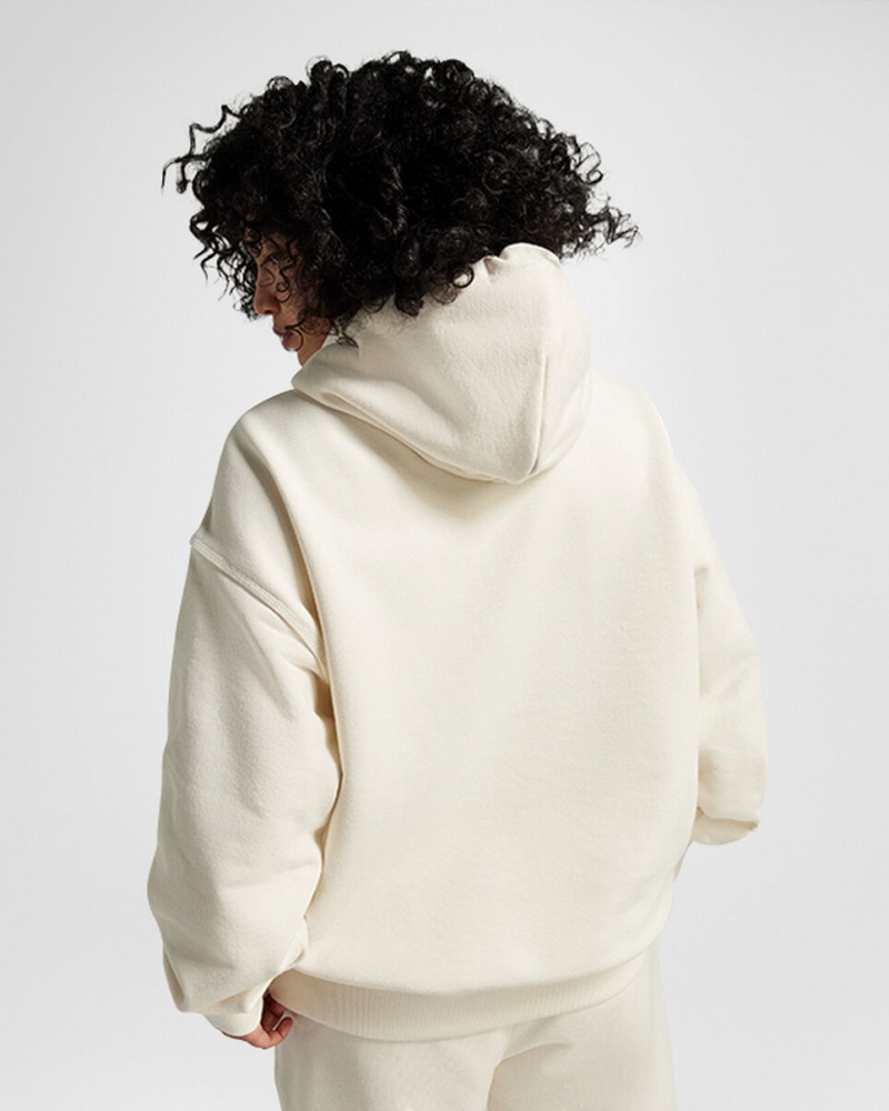 Converse Converse Gold Standard Loose-Fit Pullover Hoodie Egret | 641VEBDYJ