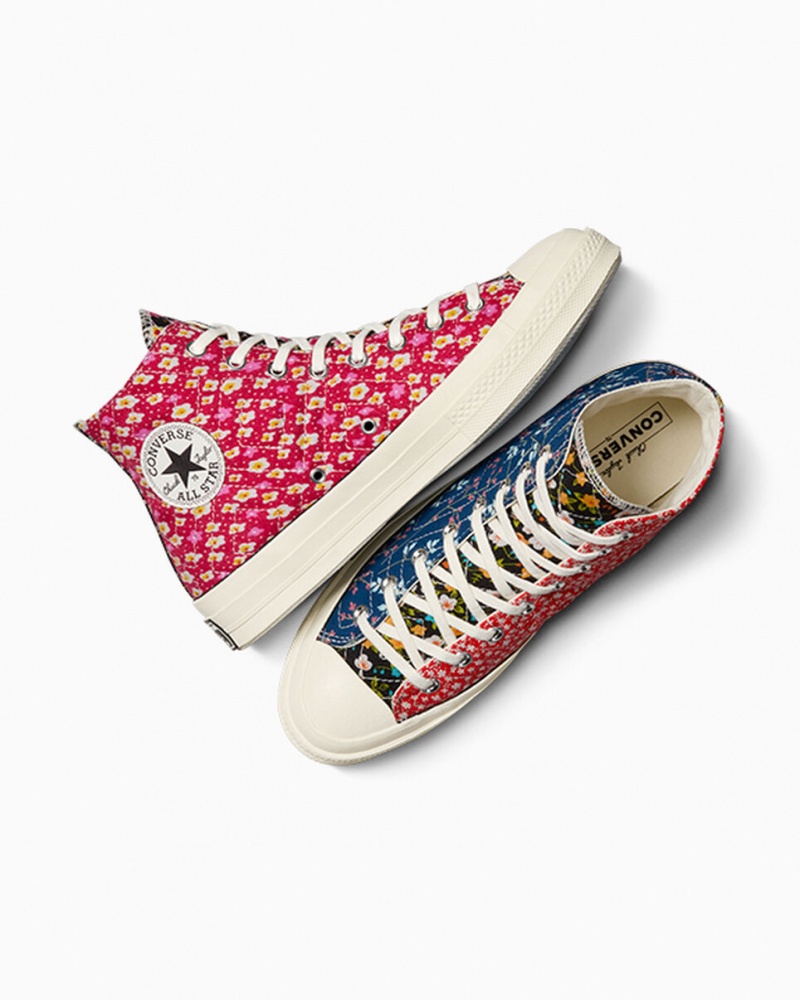 Converse Converse Upcycled Floral Chuck 70 Fekete Piros Kék | 459AKGNVZ