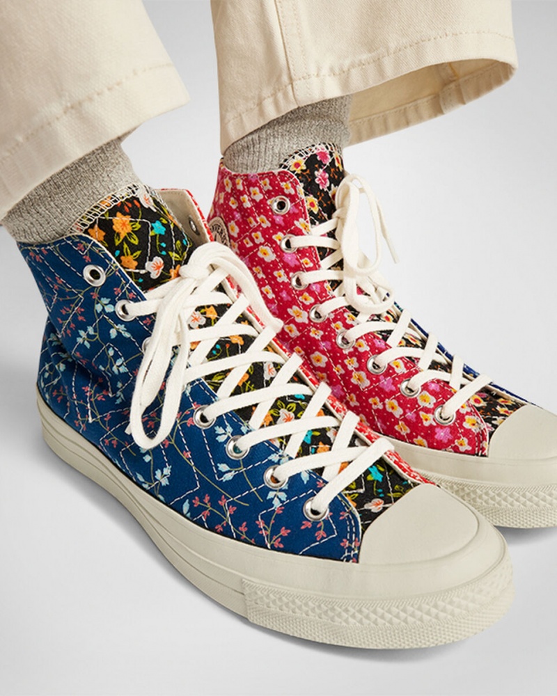 Converse Converse Upcycled Floral Chuck 70 Fekete Piros Kék | 459AKGNVZ