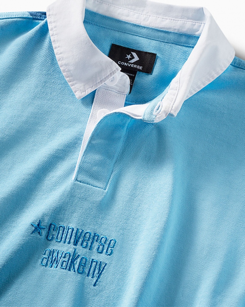 Converse Converse x Awake NY Rugby Shirt Baltic Sea | 961WUTBDK