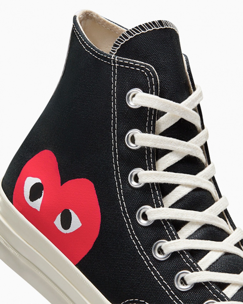 Converse Converse x Comme des Garçons PLAY Chuck 70 Fekete Fehér Piros | 543IJFTBU