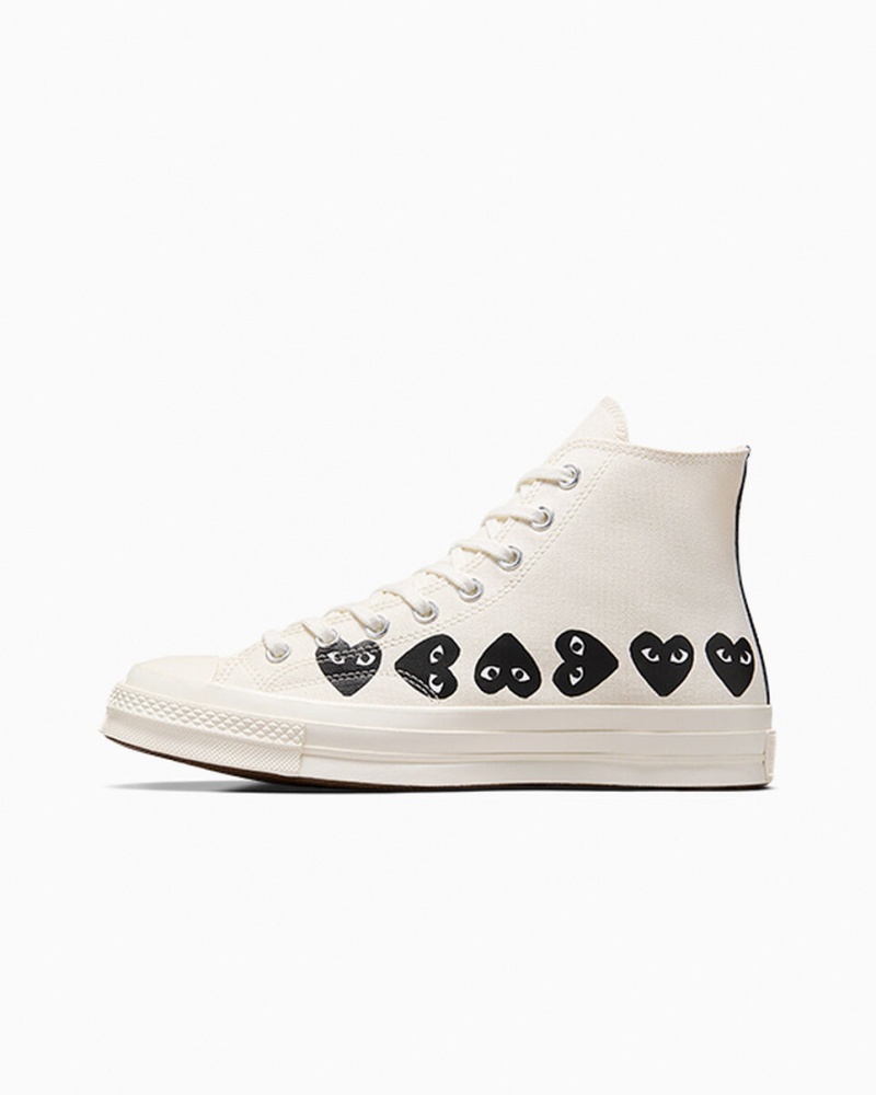 Converse Converse x Comme des Garçons PLAY Chuck 70 Multi Heart Fekete | 378RAGJHP